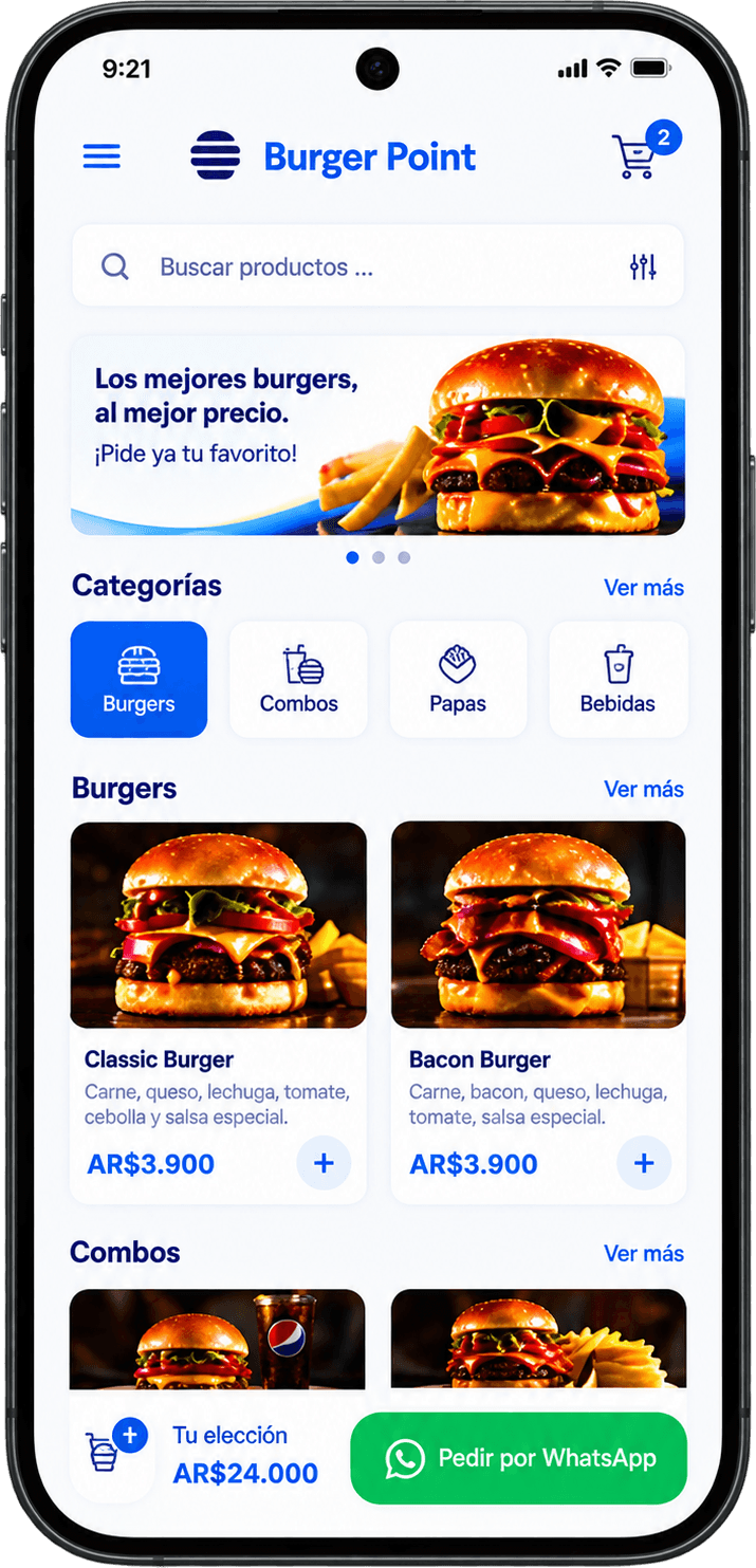 La tienda del comercio vista en un teléfono
